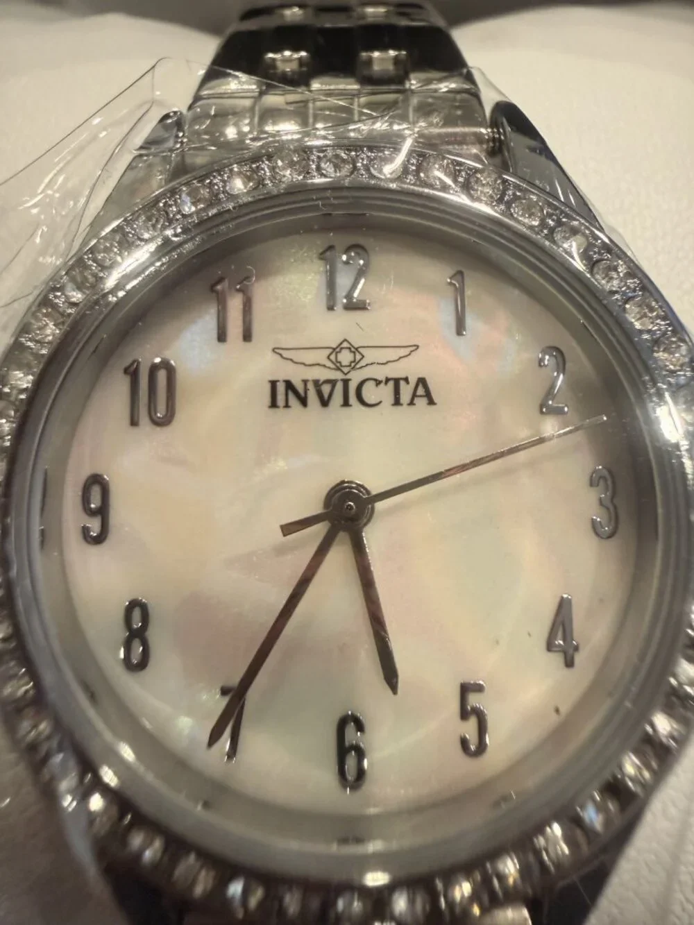 70459 - Invicta Celestial Lady 30mm Silver Tone Case White Metal Dial Silver Ban